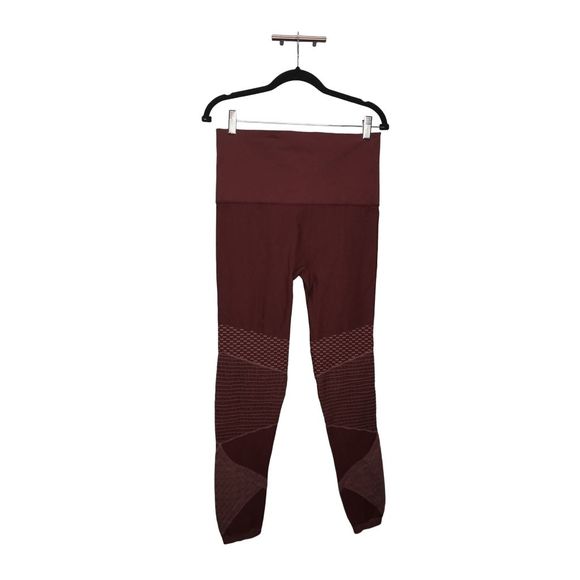 SPANX Pants - SPANX Look At Me Now Seamless Moto Leggings In Wine - Size XL